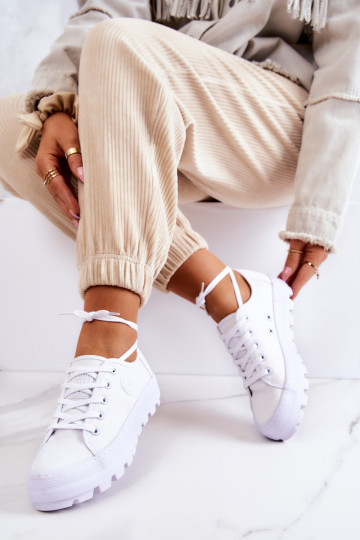 Naistesaapad platvormiga BIG STAR JJ274488 valget värvi 2