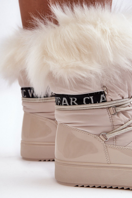  nööpidega lumesaapad nööritavad Elevandiluu värvi Santero