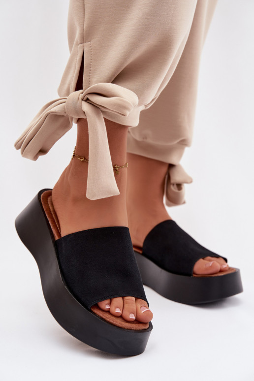 naiste plätud platvormiga Must Liorisse