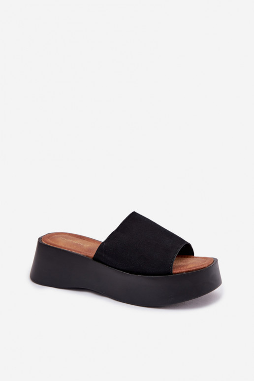 naiste plätud platvormiga Must Liorisse