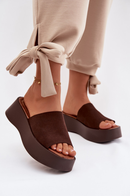 naiste plätud platvormiga Czekoladowe Liorisse