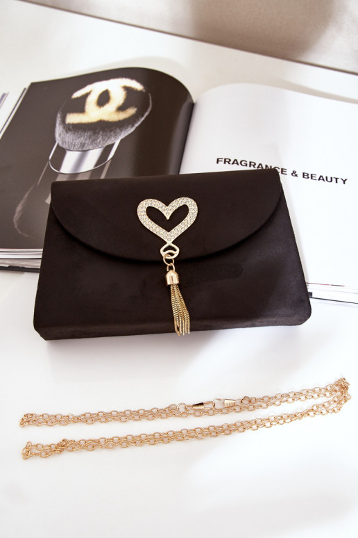 Käekott   Heartsm owa Mustad Evilinas