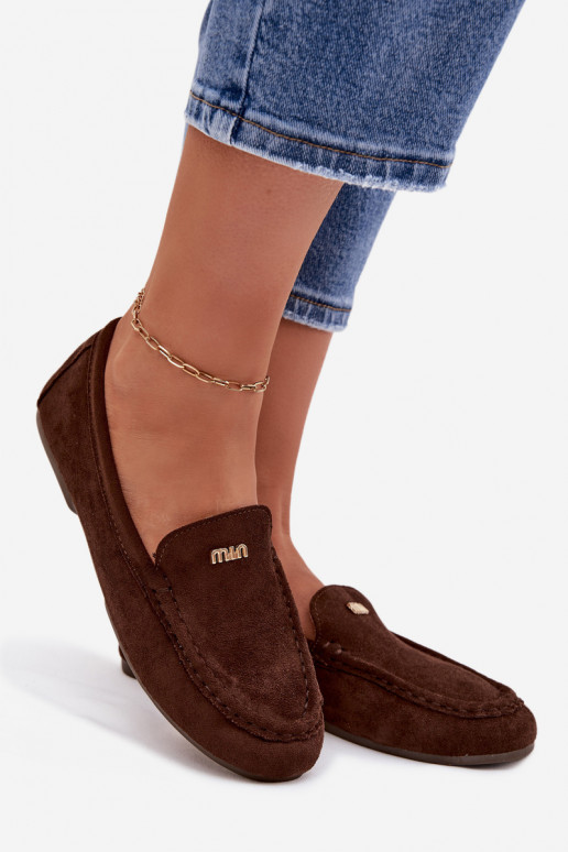 naiste mokassiinid Z m Kuldset värvim Detalem Czekoladowe Sarivelle