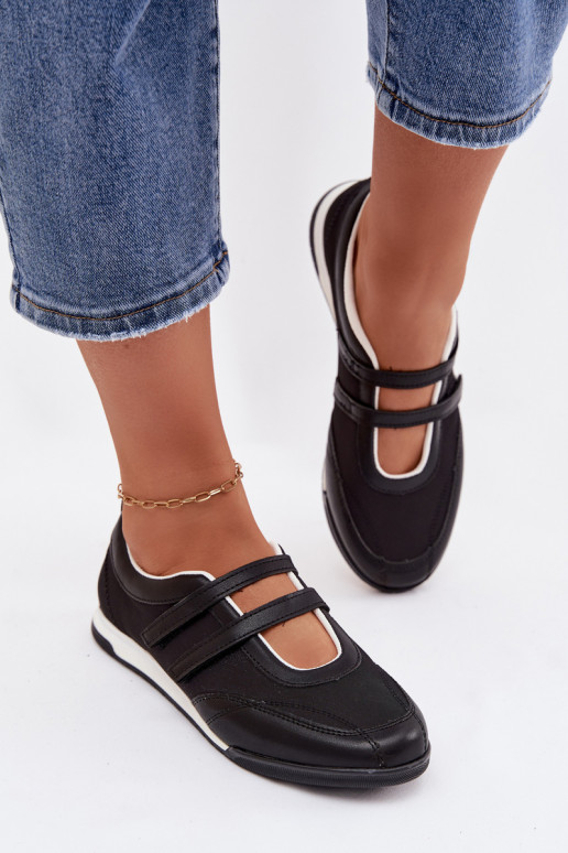 Sportliku stiiliga Baleriinad  Triipudega Must Farvessa