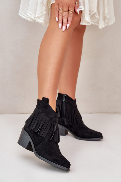 kauboistiilis saapad   owe Must S.Barski HY42-127