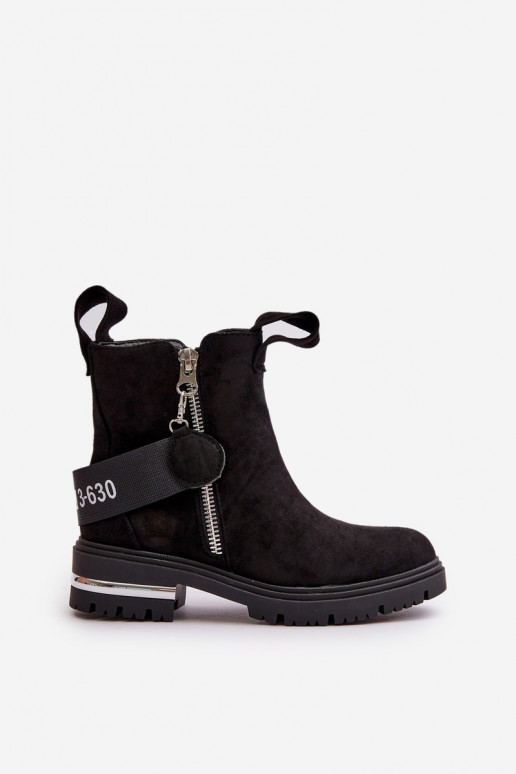 voodriga Naiste poolsaapad tõmblukuga Must Calvaro