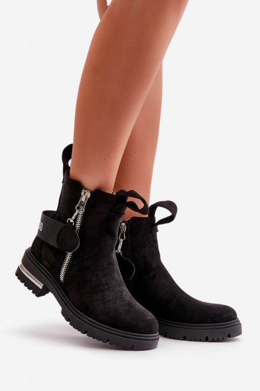 voodriga Naiste poolsaapad tõmblukuga Must Calvaro