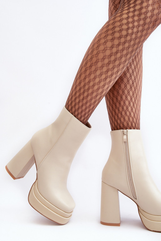  Naiste poolsaapad   Elevandiluu värvi Sandstra