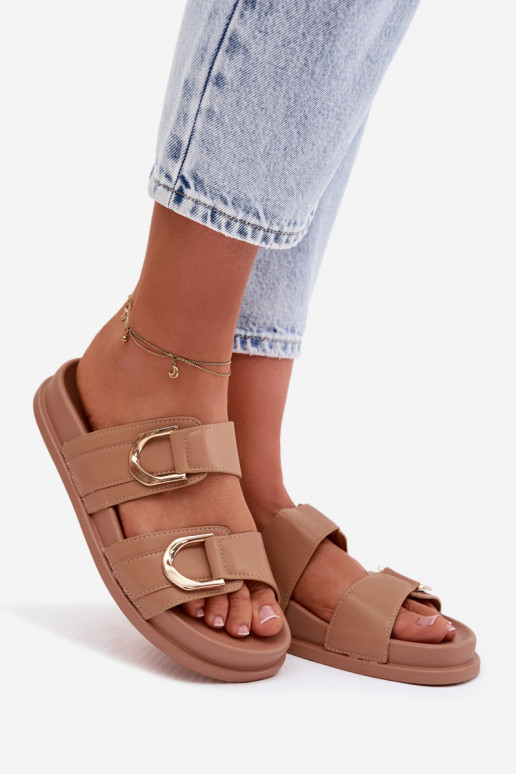 Eko Plätud naturaalsest nahast  Triipudega beeži värvi Rosinessa