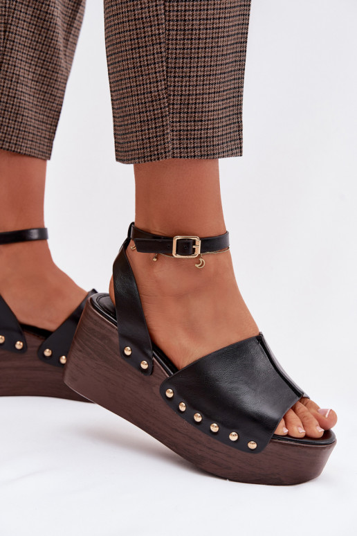 Naistesandaalid  Ze Kuldset värvimi  Must Galorina