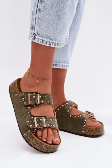 naiste plätud Ze Kuldset värvimi neetide ja pandlagami  khakivärvi Tervina 2