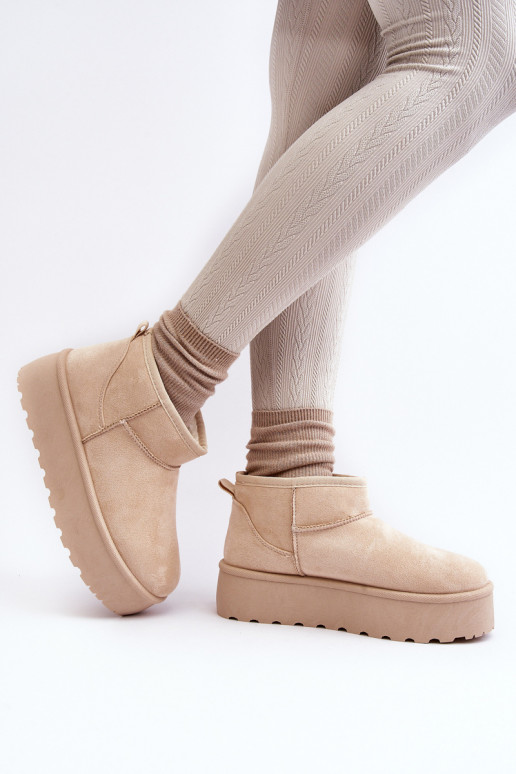 nööpidega lumesaapad  platvormiga Elevandiluu värvi Mennja