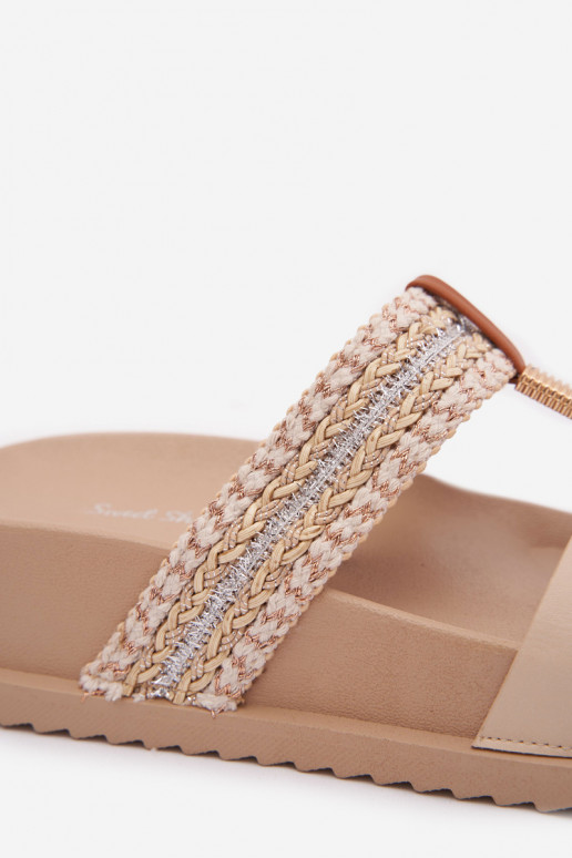 naiste plätud platvormiga Triipudega I Kuldset värvim Detalem beeži värvi Tahlia