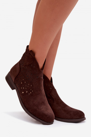 Saapad  laiade nööridega S.Barski HY61-8026 Czekoladowe 2