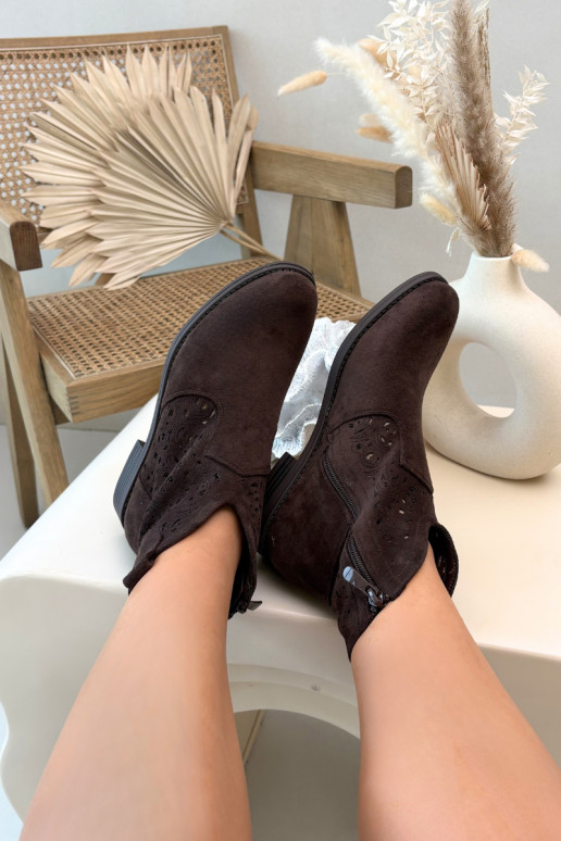 Saapad  laiade nööridega S.Barski HY61-8026 Czekoladowe