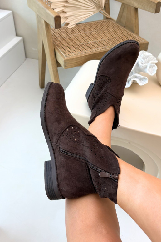 Saapad  laiade nööridega S.Barski HY61-8026 Czekoladowe