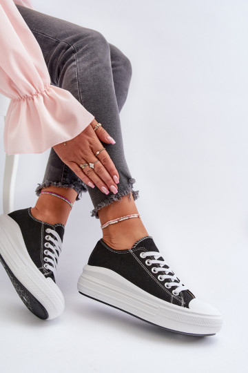 naiste saapad platvormiga Must Amyete 2