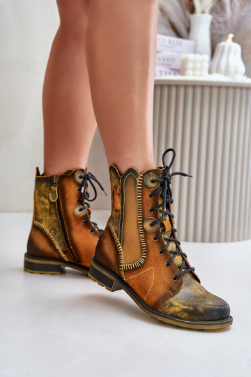 naiste saapad  laiade nööridega  06719-07 Kollased