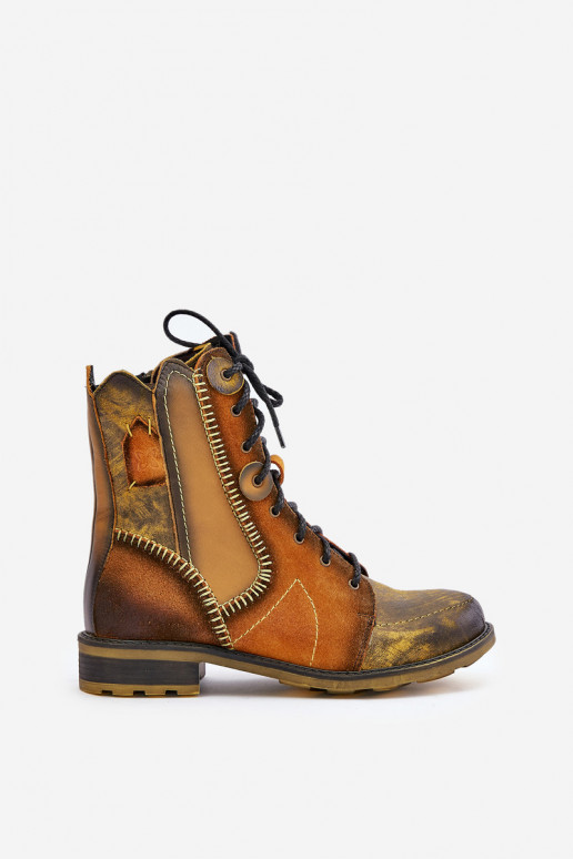 naiste saapad  laiade nööridega  06719-07 Kollased