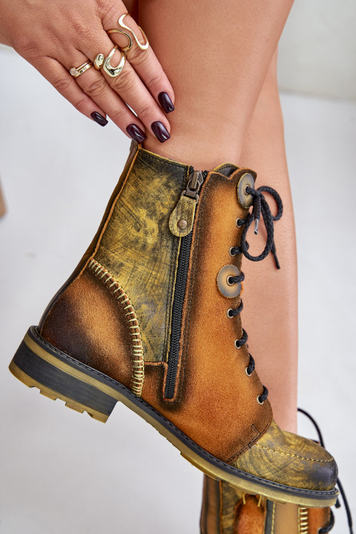 naiste saapad  laiade nööridega  06719-07 Kollased