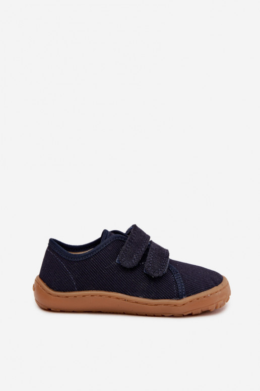 Laste paljasjalgne suss Froddo Canvas G1700440-2 tumesinise värvi