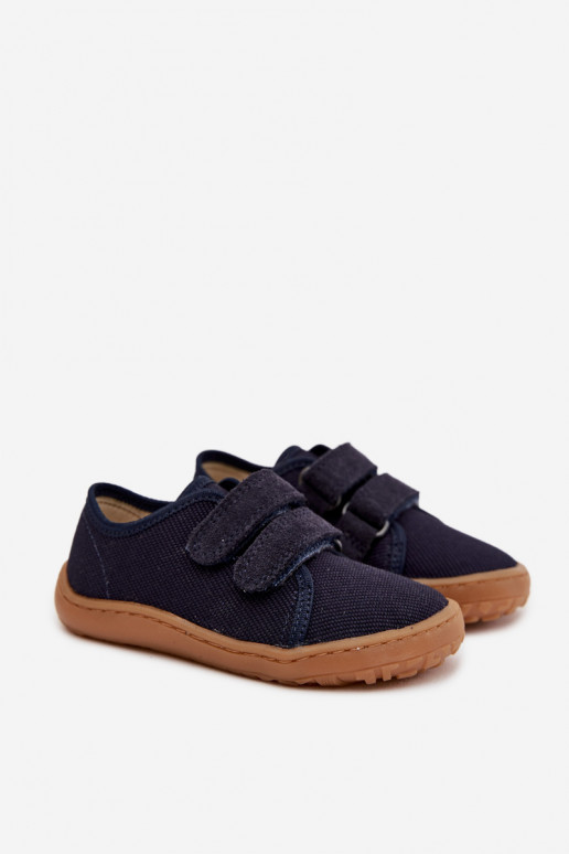Laste paljasjalgne suss Froddo Canvas G1700440-2 tumesinise värvi