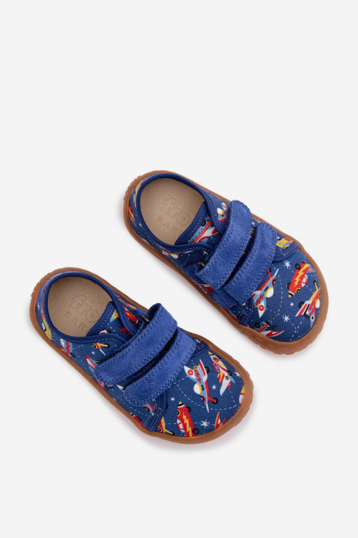 Laste sussid Barefoot kosmoselaevadega Froddo Canvas G1700440-5 sinise värviga