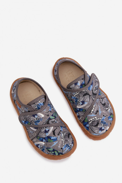 Laste poiste sussid Velcro kinnitusega Barefoot Surfer Froddo G1700438-7 halli värviga
