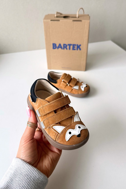 Nahksed barefoot laste kingad Lisa teema Bartek 8600563 pruun