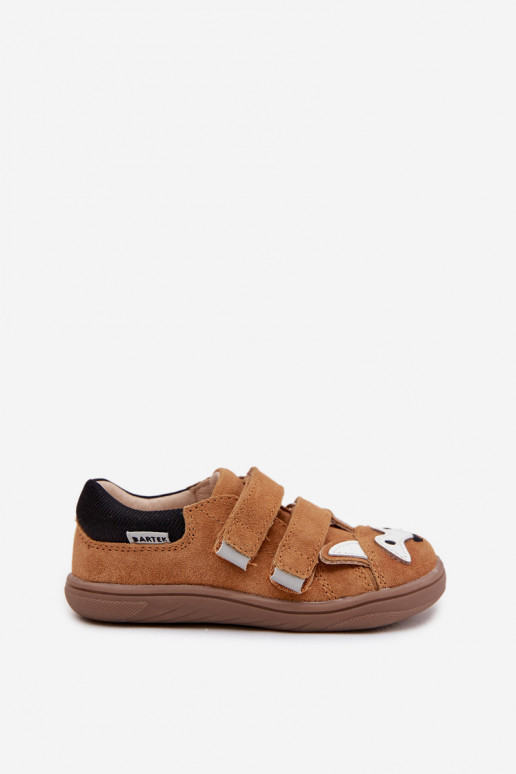 Nahksed barefoot laste kingad Lisa teema Bartek 8600563 pruun