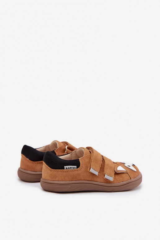 Nahksed barefoot laste kingad Lisa teema Bartek 8600563 pruun
