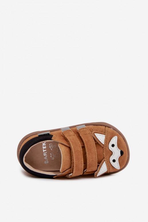 Nahksed barefoot laste kingad Lisa teema Bartek 8600563 pruun