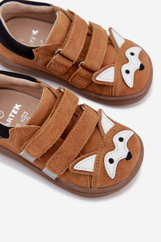 Nahksed barefoot laste kingad Lisa teema Bartek 8600563 pruun