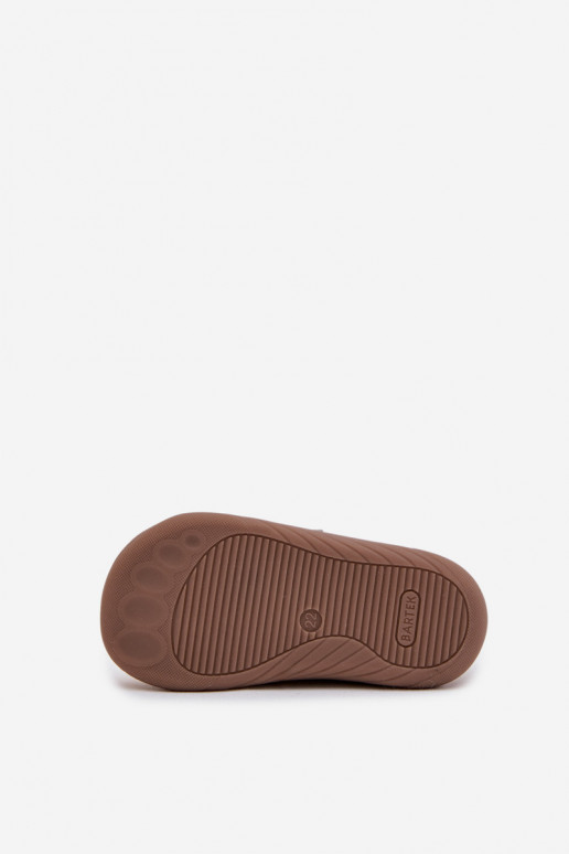 Nahksed barefoot laste kingad karu teema Bartek 8600654 beež