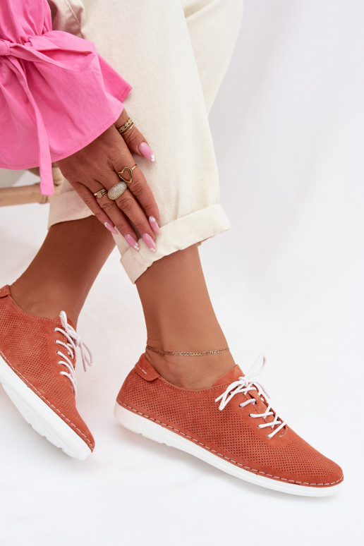 jalatsid  Z Naturalnego Zamszu S.Barski LR61-7080 oranži värvi