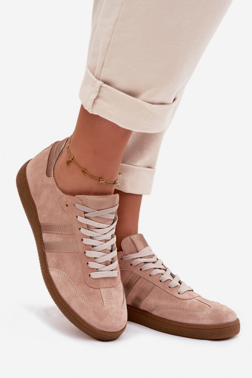Zazoo N1068 kunstsuede madalad sportjalatsid naistele roosa värvi