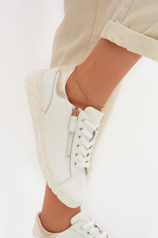   jalatsid  tõmblukuga Valget-Kuldset värvi Dorothea