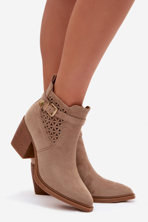  Naiste poolsaapad m  I Złotą neetide ja pandlaga beeži värvi Deloriah