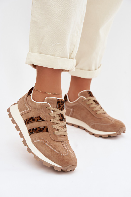 seemisnakhsed  tüüpi jalanõud  platvormiga leopardimustriga S.Barski LR61-7071 pruunid värvi