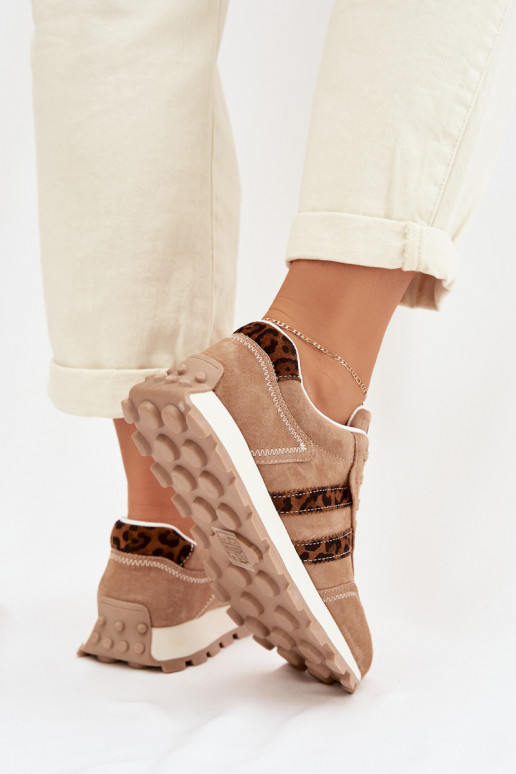 seemisnakhsed  tüüpi jalanõud  platvormiga leopardimustriga S.Barski LR61-7071 pruunid värvi