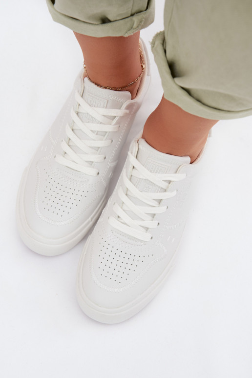 Naisten sneakers-kengät Big Star TT274008 valkoisena