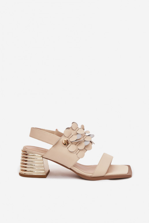 Nahkased kõrged sandaalid D&A CR61-3062 beež