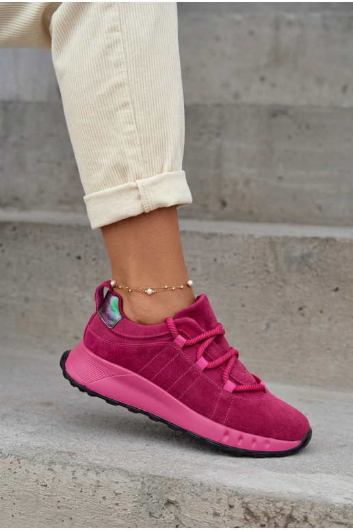 Naisten nubukist sneakers jalatsid Bemela roosa