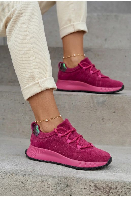 Naisten nubukist sneakers jalatsid Bemela roosa
