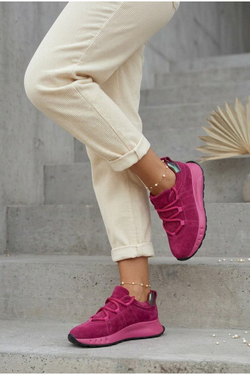 Naisten nubukist sneakers jalatsid Bemela roosa