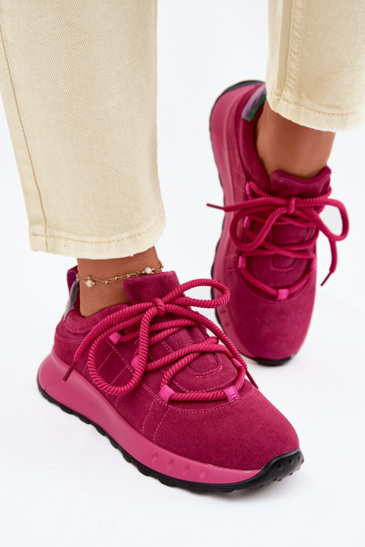Naisten nubukist sneakers jalatsid Bemela roosa