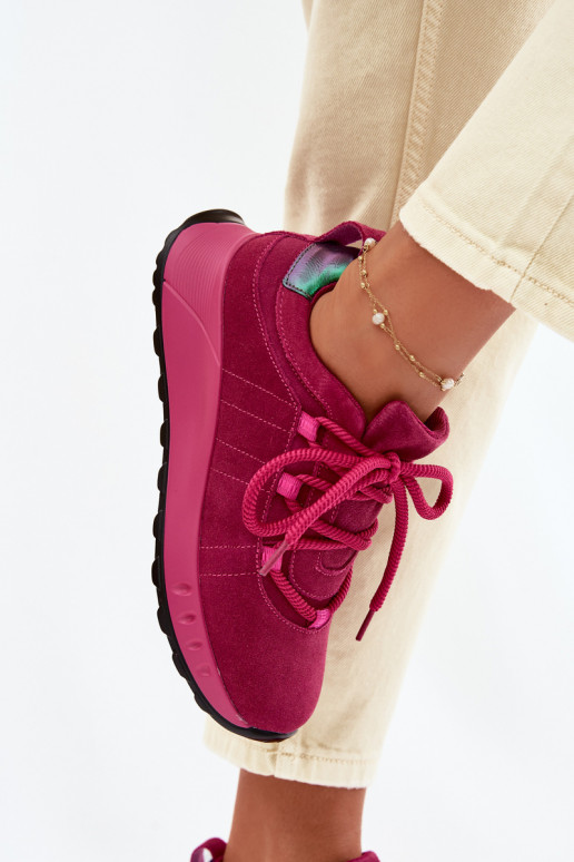 Naisten nubukist sneakers jalatsid Bemela roosa