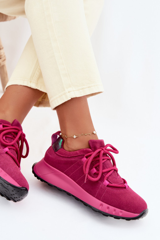 Naisten nubukist sneakers jalatsid Bemela roosa