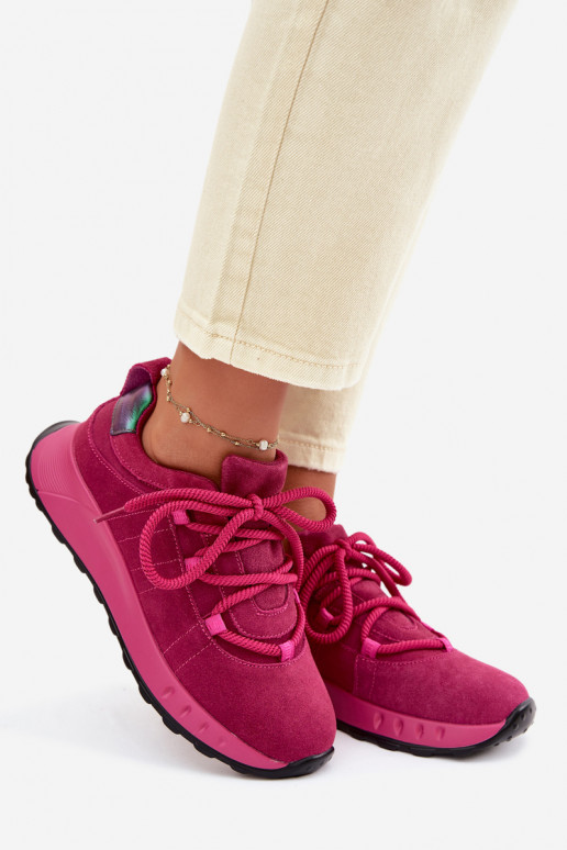 Naisten nubukist sneakers jalatsid Bemela roosa