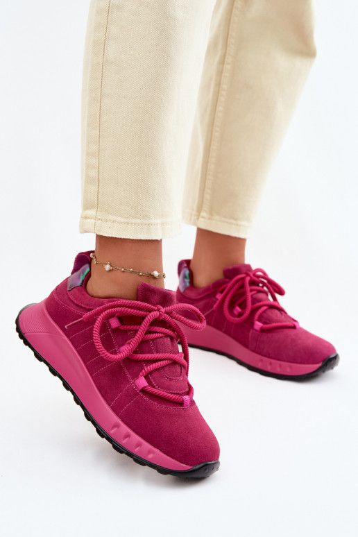Naisten nubukist sneakers jalatsid Bemela roosa